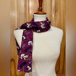 Anaheim Ducks/Mighty Ducks Purple Silk “Rock the Pond” Scarf - Merge Left - EUC